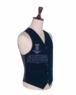 Torquise Blue Velvet 5 Buttons Argyll Waistcoat