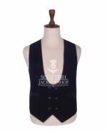 Black Velvet Double Breasted Kilt Waistcoat