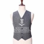 Gray Tweed 5 Buttons Argyll Waistcoat