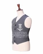 Gray Tweed 5 Buttons Argyll Waistcoat