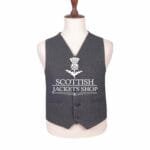 Gray Tweed Wool Argyll Waistcoat