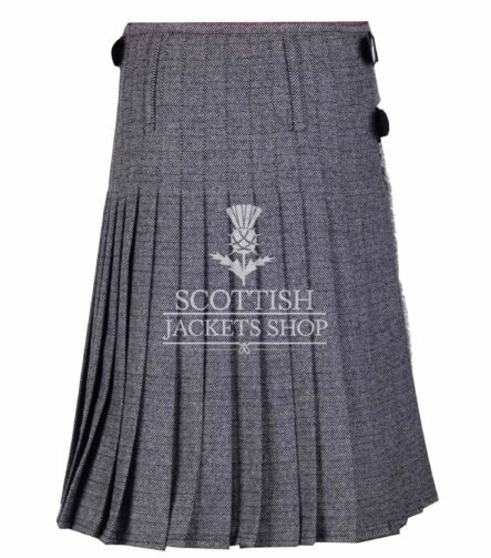 Grey Tweed 8 Yard Kilt