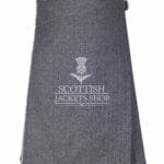 Grey Tweed 8 Yard Kilt Front Pose