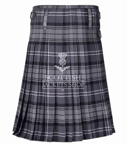 Hamilton Grey Tartan 8 Yard Kilt