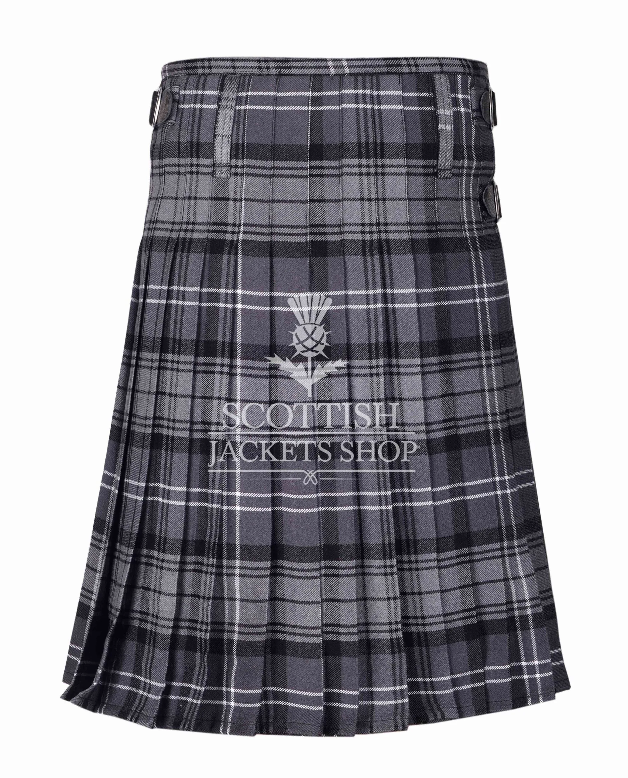 Hamilton Grey Tartan 8 Yard Kilt