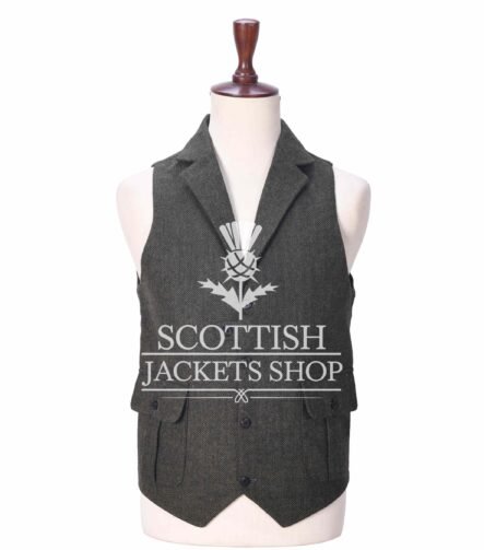 Lovat Green Tweed Utility Vest