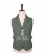 Lovat Green Wool Waistcoat For Men