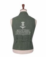 Lovat Green Wool Waistcoat For Men