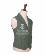 Lovat Green Wool Waistcoat For Men