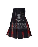 Royal Stewart Tartan Black Cotton Hybrid Utility Kilt