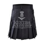 Gray Cotton Utility kilt
