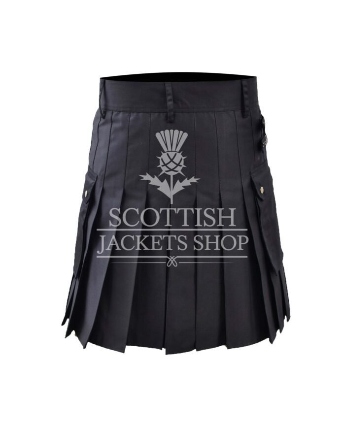 Gray Cotton Utility kilt