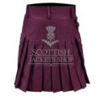 Maroon Cotton Utility kilt