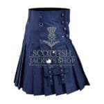 Navy Blue Cotton Utility Kilt