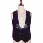 Purple Velvet Double Breasted Kilt Waistcoat