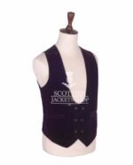 Purple Velvet Double Breasted Kilt Waistcoat
