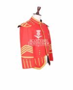 Red Wool Scottish Military Drummer Jacket