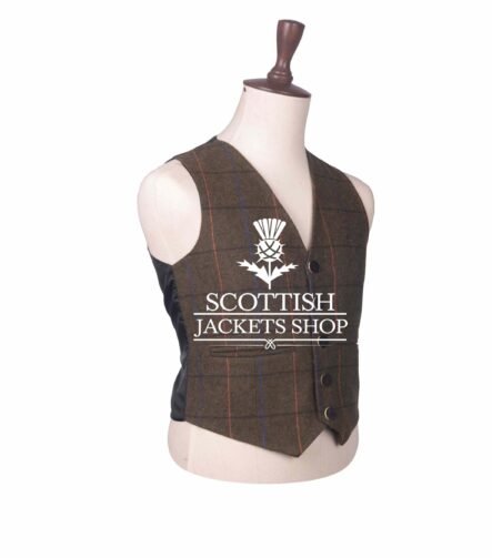 Scottish Tweed Wool Argyll Waistcoat