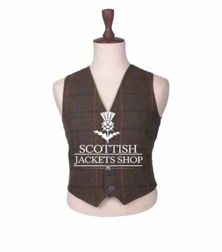 Scottish Tweed Wool Argyll Waistcoat