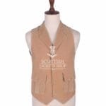 Tan Velvet Waistcoat for Men