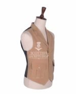 Tan Velvet Waistcoat for Men