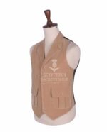 Tan Velvet Waistcoat for Men