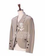 Tan Wool 5 Buttons Argyll Jacket