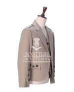 Tan Wool 5 Buttons Argyll Jacket