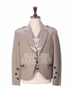 Tan Wool 5 Buttons Argyll Jacket