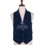 Torquise Blue Velvet Waistcoat