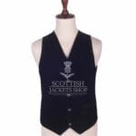 Black Velvet 5 Buttons Argyll Waistcoat