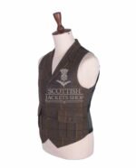 Country Brown Tweed Waistcoat for Men