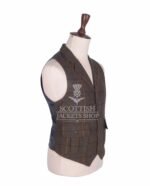 Country Brown Tweed Waistcoat for Men