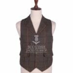 Country Brown Tweed Waistcoat for Men