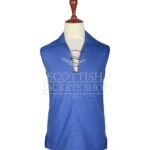 Scottish Sleeveless Jacobite Ghillie Royal Blue Kilt Shirt