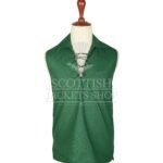 Scottish Sleeveless Jacobite Ghillie Green Kilt Shirt