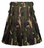 Black Cotton Utility Kilt