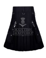 Black Cotton Gothic Kilt