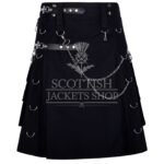 Black Cotton Gothic Kilt