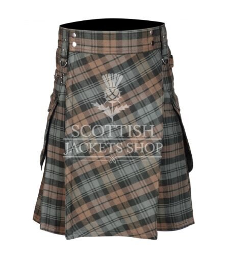 Black Watch Weathered Tartan Utility Kilt