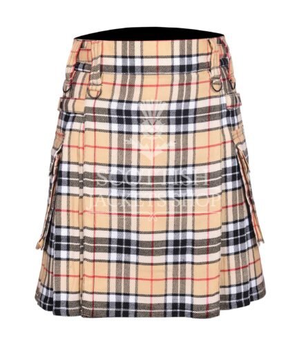 Camel of Thomson Tartan Utility Kilt