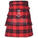 Cameron Red Black Tartan Utility Kilt