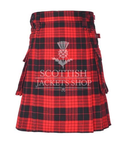 Cameron Red Black Tartan Utility Kilt