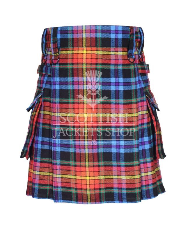 LGBTQ Pride Tartan Utility Kilt