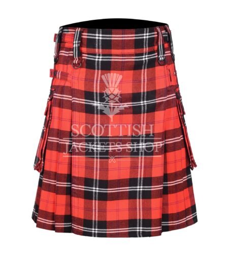 Ramsay Red Tartan Utility Kilt