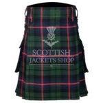 Urquhart Broad Red Modern Tartan Utility Kilt