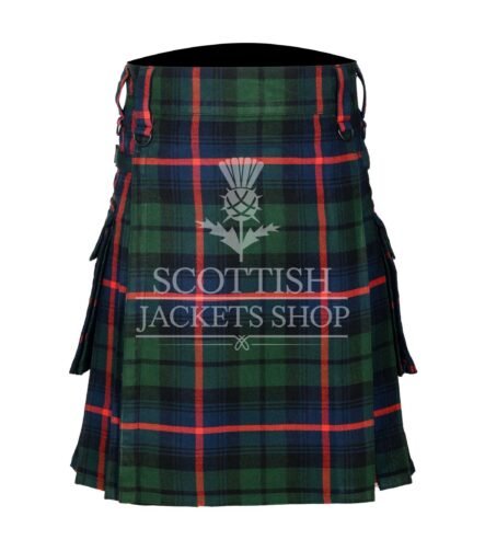Urquhart Broad Red Modern Tartan Utility Kilt