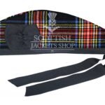 Black Stewart Tartan Cap
