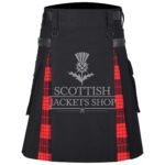 Cameron Black Tartan Hybrid Kilt