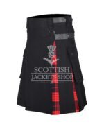 Cameron Black Tartan Hybrid Kilt